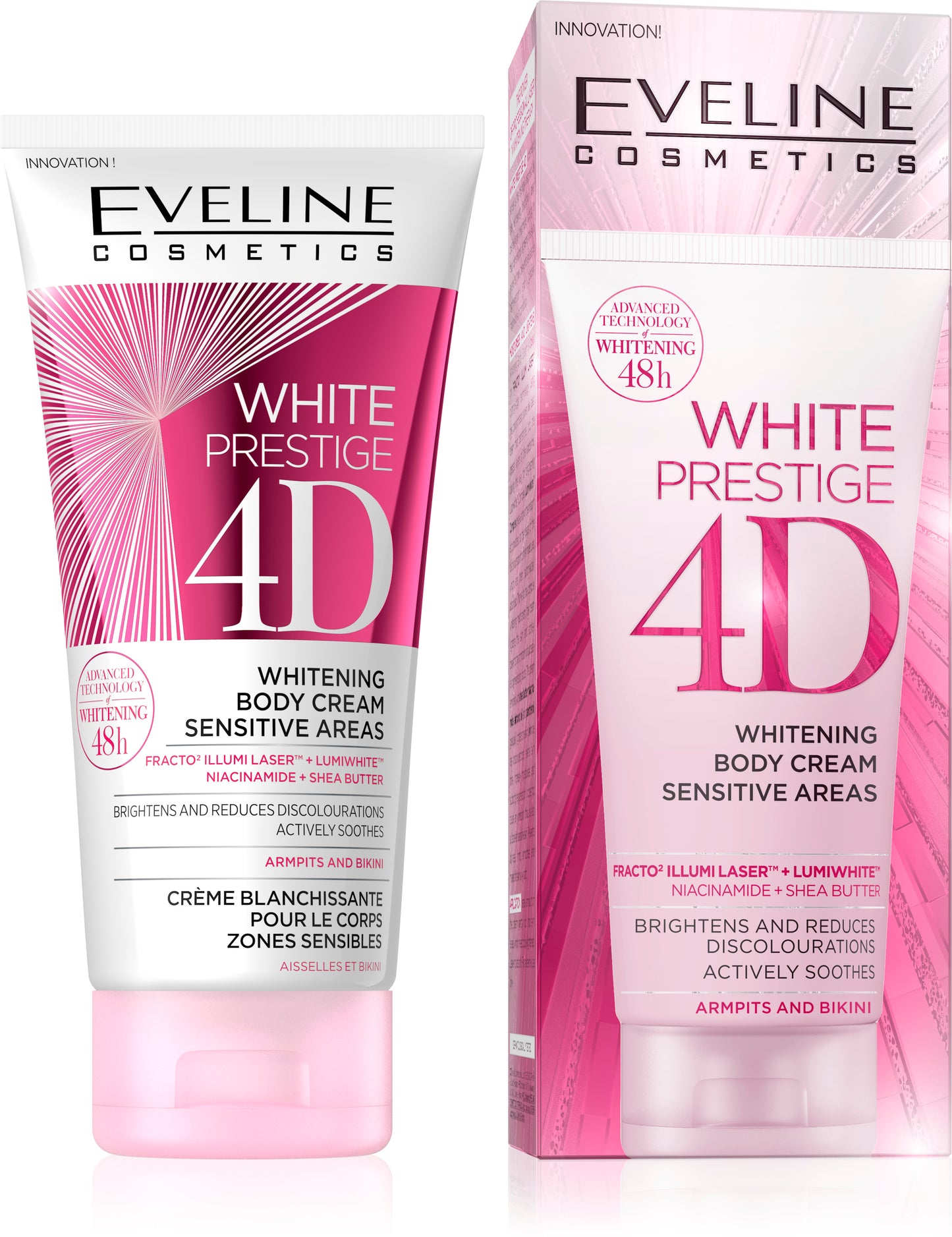 WHITE PRESTIGE 4D WHITENING BODY CREAM SENSITIVE AREAS 100ML