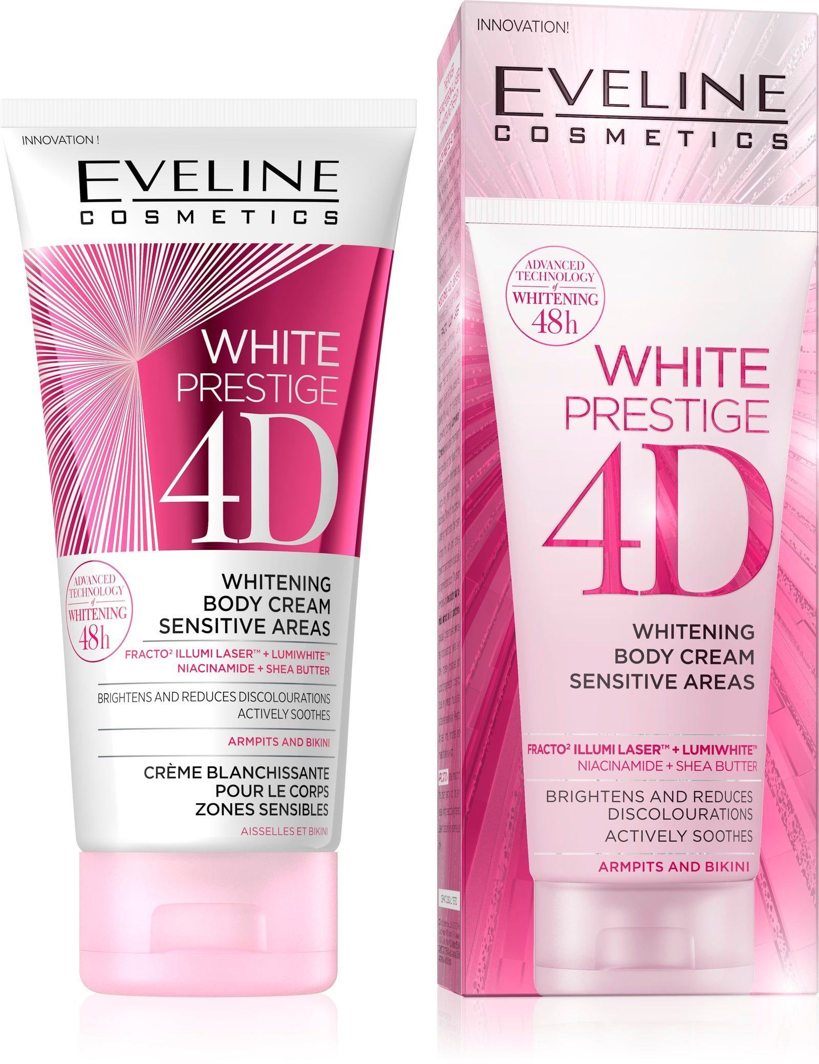 WHITE PRESTIGE 4D WHITENING BODY CREAM SENSITIVE AREAS 100ML